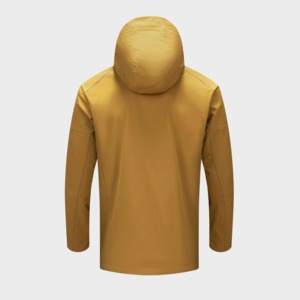 Custom Men's Autumn <b>Hooded</b> <b>Soft</b> <b>Shell</b> Bomber <b>Jacket</b> with Breathable Waterproof Zipper for Running - Product Image 4