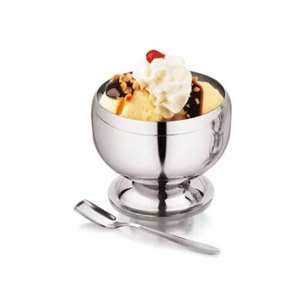 Moradabad Handcrafted Stainless Steel <b>Ice</b> <b>Cream</b> Cup Food Safe Metal Serving Bowl for Hotels & Home Decor Dessert Bowl - Product Image 3