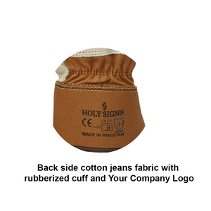 Gants de travail de gréeur canadiens avec logo personnalisé en cuir de chèvre et de mouton à usage extérieur Construction Labour Industrial Safety Anti-Impact - Product Image 3