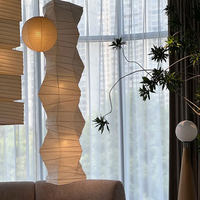 Candelabro de papel de estilo japonés, arte Simple, sala de estar, dormitorio, decoración de papel, candelabro artesanal, pantalla