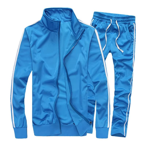 100% poliéster a prueba de viento ropa deportiva chándal 2 piezas Jogger Fitness conjuntos ropa deportiva gimnasio ropa fábrica al por mayor hombres - Product Image 2