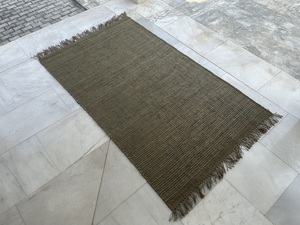 Tapis en jute et coton tissé plat indien à la mode pour une utilisation intérieure multiple fabriqué en couleur verte riche directement du fabricant - Product Image 6