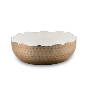 Indian-Made High Grade Designer Salad & Popcorn Serving <b>Bowl</b> Eco-Friendly Polished Aluminum Modern Design Kitchenware - Product Image 1