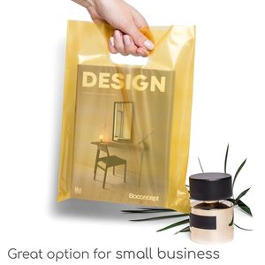 Gracias, bolsas con asa troqueladas, diseño de logotipo personalizado, compras impresas, productos personales, embalaje, bolsas de plástico para compras, comestibles - Product Image 4