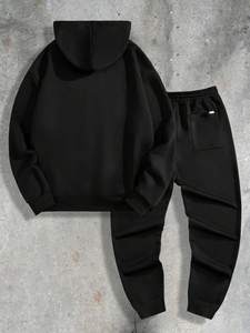 Ensemble deux pièces pour homme, sweat-shirt et pantalon de survêtement, streetwear automne-hiver, léger, élégant, design graphique de voiture - Product Image 2