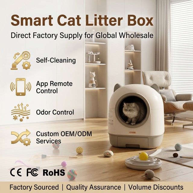 Wholesale Smart Self-Cleaning Cat Litter Box APP Control Automatic Electric Toilet Odor Removal Safety Sensors Direct Factory