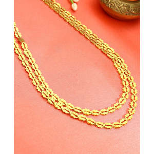 Collar de Cadena de Cuerda Chapado en Oro de 18k para Mujer, Estilo Religioso en Oro Amarillo - Product Image 3