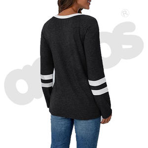 Camiseta Casual Extra Grande Personalizada para Mujer, Jersey de Alta Calidad con Logotipo Bordado, Diseño Sólido, Talla Grande - Product Image 2