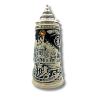 Hofbraeuhaus Muenchen Classic Premium Gifts Souvenirs Oktoberfest Relief Stein Original HB Logo Sustainable Grey-Blue 0.25L Beer