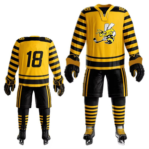 2025 meilleure vente prix d'usine ensembles de vêtements de hockey sur glace en vrac quantité sublimation imprimé uniforme à bas prix - Product Image 1