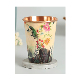 แก้วทองแดงพิมพ์ลายน้ำแก้วทองแดงแบบทุบแก้วน้ำดื่มทองแดงและชิ้นเดียว - Product Image 1