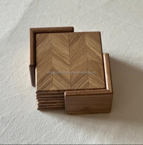 ที่รองแก้วไม้วอลนัททำด้วยมือและเรซินใช้บนโต๊ะอาหารแบบพรีเมี่ยมสำหรับบ้านที่รองแก้ววอลนัท - Product Image 5