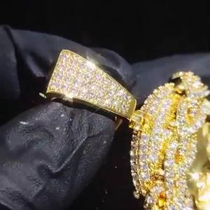 Colgante de diamante Hip Hop de Plata de Ley 925 personalizado de alta calidad estilo helado con colgante de diamante Premium de moissanita - Product Image 3