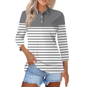 New Premium Custom Polo Shirts for Women 2025 Slim Fit Summer Women's Shirt 100% Cotton Stand Collar Polo Shirts - Product Image 3