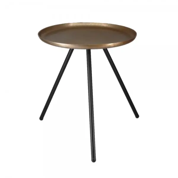독특한 사이드 라운드 탑 테이블 가구 홈 장식 골드 컬러 현대 실내 가구 테이블 차 커피 테이블 3 다리 스탠드