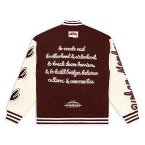 Chaquetas de alta calidad para hombre, chaqueta para hombre, estilo universitario, lana, Varsity, Mangas de cuero de retazos personalizadas, chaqueta Vintage Letterman - Product Image 6