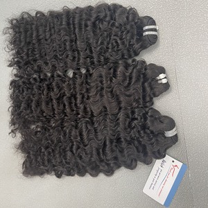 Mechones de Cabello Rizado Birmano, Color Negro Natural, Cabello Rizado Birmano Virgen, Cabello Humano Vietnamita 100%, Calidad de Doble Trama - Product Image 1