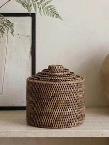Caja de Almacenamiento Multiusos con Tapa, Moderna y Ecológica, de Ratán Natural - Product Image 3