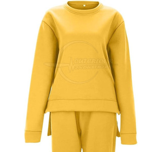 Survêtement décontracté pour femmes Ensemble deux pièces de survêtement de jogging 2025 Logo personnalisé à bas prix - Product Image 3