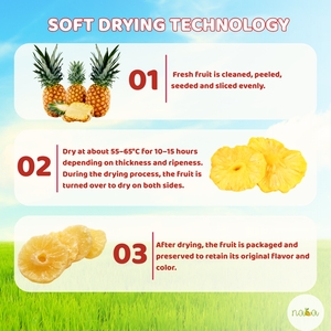 Piña de secado suave OEM con sabor dulce bajo en azúcar Envasado al vacío personalizado Etiqueta privada Proceso AD de frutas secas a granel - Product Image 5