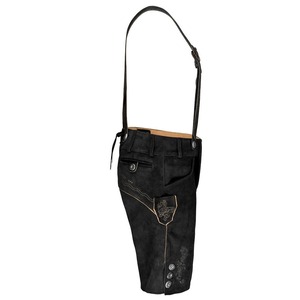 Nouvelle arrivée léger hommes bavarois Lederhosen toile cuir pantalon broderie solide écologique Vintage Oktoberfest - Product Image 3