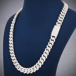 High quality Luxurious Stylish 13mm Necklaces Bling Bling Moissanite Diamond Cuban Link Chain For <b>Men</b> - Product Image 6