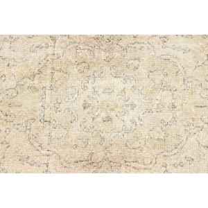 Tapis vintage 3,6 x 6,7 pieds, tapis turc oriental gris en laine - Product Image 5