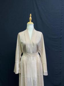 Abaya vintage de style Dubaï la plus vendue pour femmes, traditionnelle islamique, à manches longues, ourlet évasé, longueur MAXI, en polyester léger - Product Image 4