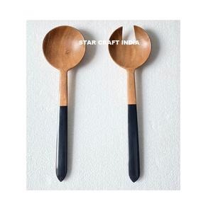 เซิร์ฟสลัดไม้มะม่วงพร้อมที่จับหลากสีช้อนเสิร์ฟสลัดไม้ - Product Image 3