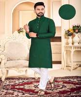 Pyjama arabe Thawb Kurta pour homme en dernier tissu de coton avec col élégant bouton de cou et chaîne vêtements de fête vêtements de fête