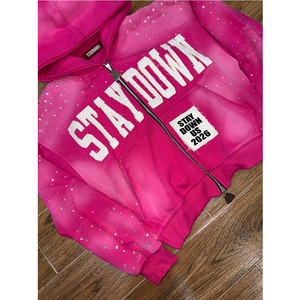 Vente en gros Meilleur fournisseur Sweat à capuche zippé en strass de couleur unie pour hommes Qualité supérieure Sweats à capuche zippés pour hommes à des prix abordables - Product Image 6