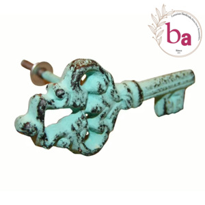 Blue Treasury Design moderne boutons de meubles en fonte et poignée clé ColourWash pour porte de cuisine armoires de chambre à coucher-armoire de commode - Product Image 1