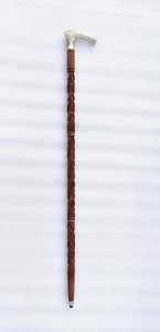 Bâton de randonnée pliable en bois, style vintage, poignée en laiton, sculpture artisanale complexe, gravure antidérapante, longueur réglable - Product Image 2