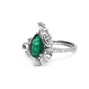 Anillo de Diamantes de Corte Brillante Eternity Original 2024elle, Certificado IGI, Diamante Verde VVS, Oro de 18K, Engaste en Canal, Religioso - Product Image 1