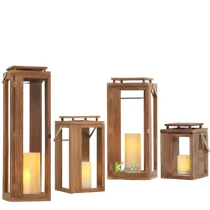 Keico New Outdoor Collection Holzlaterne für Beleuchtung und Dekoration Gartensäule Nacht-Sublimationsbeleuchtung Outdoor Camping