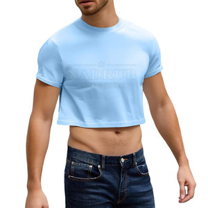 Elegante camiseta recortada con diseño básico para trajes diarios Top corto de manga corta con cuello redondo y ajuste de moda - Product Image 3