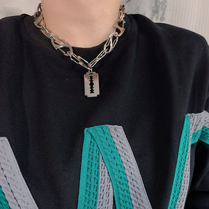 Fenyi kalung hip-hop modis pria dan wanita, perhiasan grosir retro huruf unik kelas atas trendi hadiah pesta aksesoris - Product Image 5