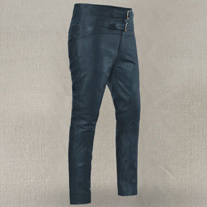 Pantalones de Cuero de Pierna Ancha y Cintura Alta para Hombre, Nuevo Estilo Urbano de Moda con Bolsillos Delanteros, Ropa de Cuero de Alta Calidad con el Mejor Diseño - Product Image 2