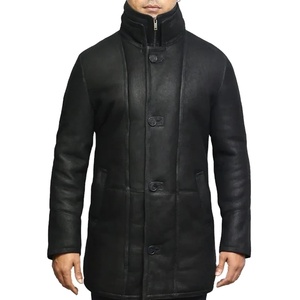 사용자 정의 남자의 진짜 shearling 양가죽 코트 100% 가죽 긴 재킷 디자인 최고의 하이 퀄리티 양 모피 지금 구매! - Product Image 1