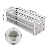 Support de tubes Radical en aluminium anodisé blanc, 3 niveaux, durable, facile à nettoyer, résistant aux produits chimiques, 12 à 48 trous, pour usage en laboratoire