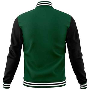 Fabricante de Chaquetas Universitarias Personalizadas, Chaqueta Universitaria de Lana y Cuero PU con Logotipo Bordado - Product Image 3