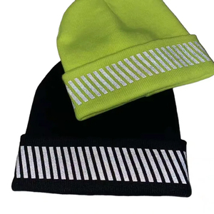 Gorro reflectante impermeable más cálido, gorro de punto, gorro de trabajo colorido a la moda con logotipo personalizado para adultos - Product Image 1