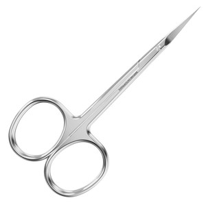 Tijeras para cutículas Tijeras de manicura de calidad con cuchillas curvas de acero inoxidable Tijeras para cutículas rectas duraderas para punta fina - Product Image 3