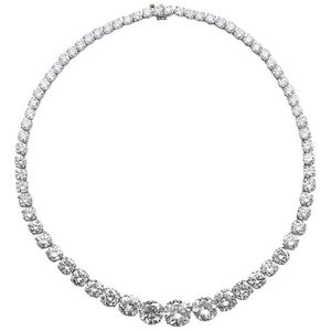 สร้อยคอเทนนิสเพชรเล็บเต็มเม็ด ราคาโรงงาน ขายดีที่สุด ผ่านการทดสอบเพชร สร้อยเทนนิสเงินแท้ 925 - Product Image 5