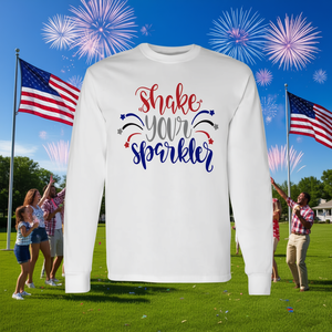 T-shirt à manches longues avec motif de feux d'artifice sexy du 4 juillet, Amérique, États-Unis - Vêtements promotionnels - Product Image 3