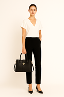 2024 chaîne en cuir sac pour femme mode élégant sac à rabat en cuir noir pour femme