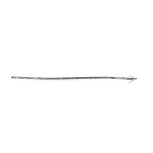 Vintage Gift 18K <b>Solid</b> White <b>Gold</b> Lab Grown Diamond Thin Tennis Charm Bracelet <b>Bangles</b> for Women Party - Product Image 3