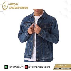 Chaqueta vaquera para hombre, estilo camionero clásico, ajustada, informal, con botones, corte de vaquero, chaqueta vaquera para hombre - Product Image 4
