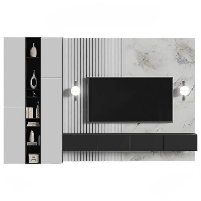 KEJIA Modular Modern Bedroom Living Room Furniture Wall Mounted Design Television Stand TV Rack Cabinet