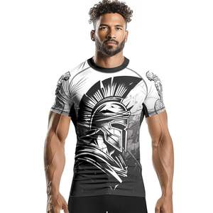 Rashguard à sublimation intégrale, tissu extensible de compression, art personnalisé, MMA, BJJ, arts martiaux, haut d'entraînement - Product Image 6